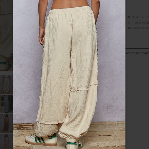 POL “ Nancy “ POL Double Gauze Joggers 81 - Picture 3 of 6